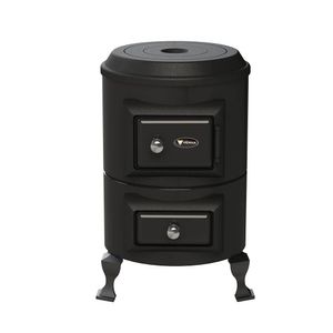 Salamandra com chapa de ferro fundido Preto 7904 Venax