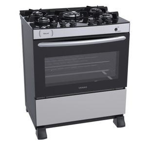 Fogão 5 bocas Gaudi Vitreo Inox 220V 27499 Venax
