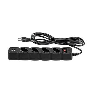 Protetor eletrônico 4 tomadas + 2 USB Preto EPE204 Intelbras