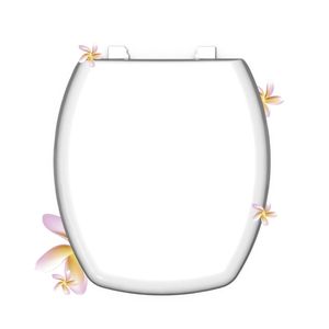 Assento sanitário almofadado perfumado Floral Thema Branco 753 Durin