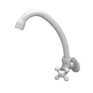 Torneira Cozinha Parede Porto Belo 1/4 Branco 1004 Durin