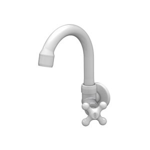 Torneira Parede Porto Belo 1/4 Branco 1072 Durin
