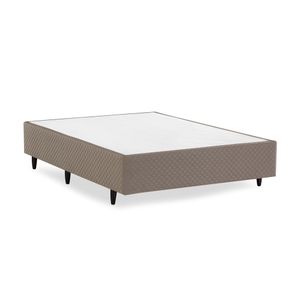 Box Casal Idea Suede 138 x 188 x 28 cm Bege 11443 Herval
