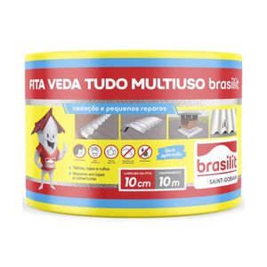 Fita Asfáltica Veda Tudo Multiuso 10cm x 10m Brasilit