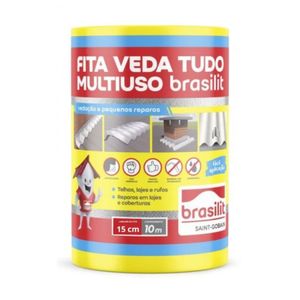 Fita Asfáltica Veda Tudo Multiuso 15cm x 10m Brasilit