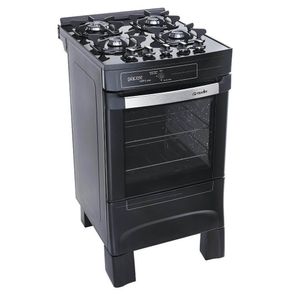 Fogão 4 bocas Piacere Vetro Preto Fosco G6 Mueller