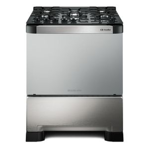 Fogão 5 bocas Decorato Vetro G3 Inox Mueller