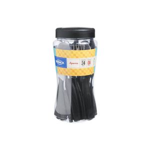 Faqueiro com Pote Itaparica 24 peças Preto 6000/712 Brinox