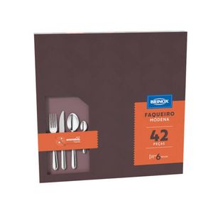 Faqueiro Modena 42 peças Inox 5119/118 Brinox