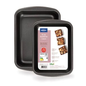 Kit Assadeira Retangular Funda 2 peças Grafite 1460/499 Brinox