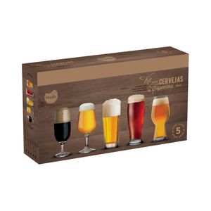 Jogo de Copos Cervejas Especiais 5 Peças 08510201080137 Nadir