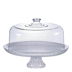 Boleira com pé e tampa Verona Transparente 8048401 Ruvolo