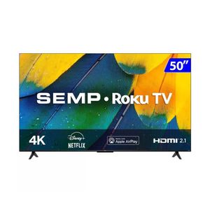 Smart TV LED 4K 50" Roku TV Preto 50RK8600 Semp