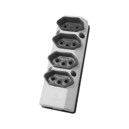 Tomada Quadrupla Sobrepor 2P+T 10A 2200/1 Perlex
