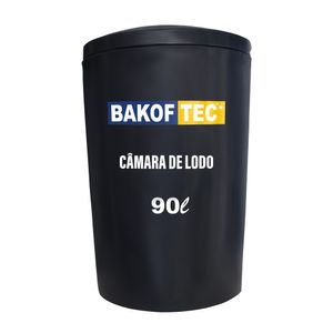 Caixa de Lodo em Polietileno com Tampa 90L Preto Bakof