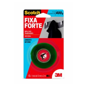 Fita Dupla Face Fixa Forte 12mm x 2m Transparente 4419873 3M