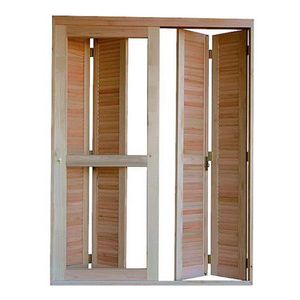Porta Janela de Eucalipto 140 x 210 cm 800 Real Mobili