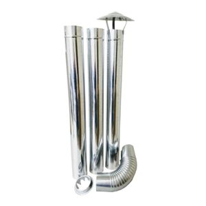 Kit Chaminé 6 peças Galvanizado Adams