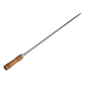 Espeto Simples Inox Cabo de Madeira 90 cm 1090 Qualinox