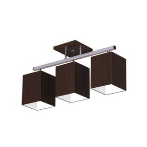 Luminária de Trilho Quadratus 3 Lâmpadas Imbuia 5203IB Müller