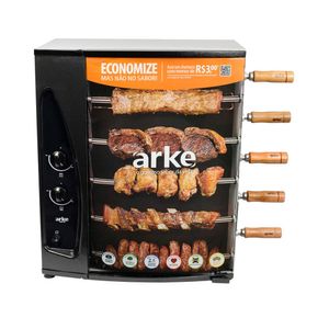 Churrasqueira a Gás Rotativa 5 Espetos AGR-5 Arke