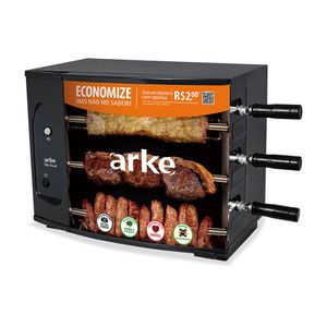 Churrasqueira Elétrica Rotativa 3 Espetos Vitta Smart 220V 5138 Arke