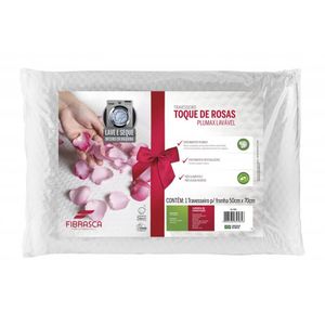 Travesseiro Toque de Rosas Plumax Lavável 50 x 70 cm 4585 Fibrasca