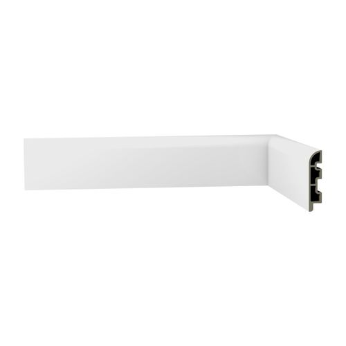 Rodapé de Polímero Smart R1 Abaulado 7cm Branco 0101.0102 Ecovale