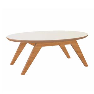 Mesa de Centro Elíptica Siena Freijó/Off White TB34 Dalla Costa