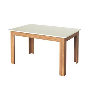 Mesa Retrô 140 x 90cm Off White/Freijó TM21 Dalla Costa