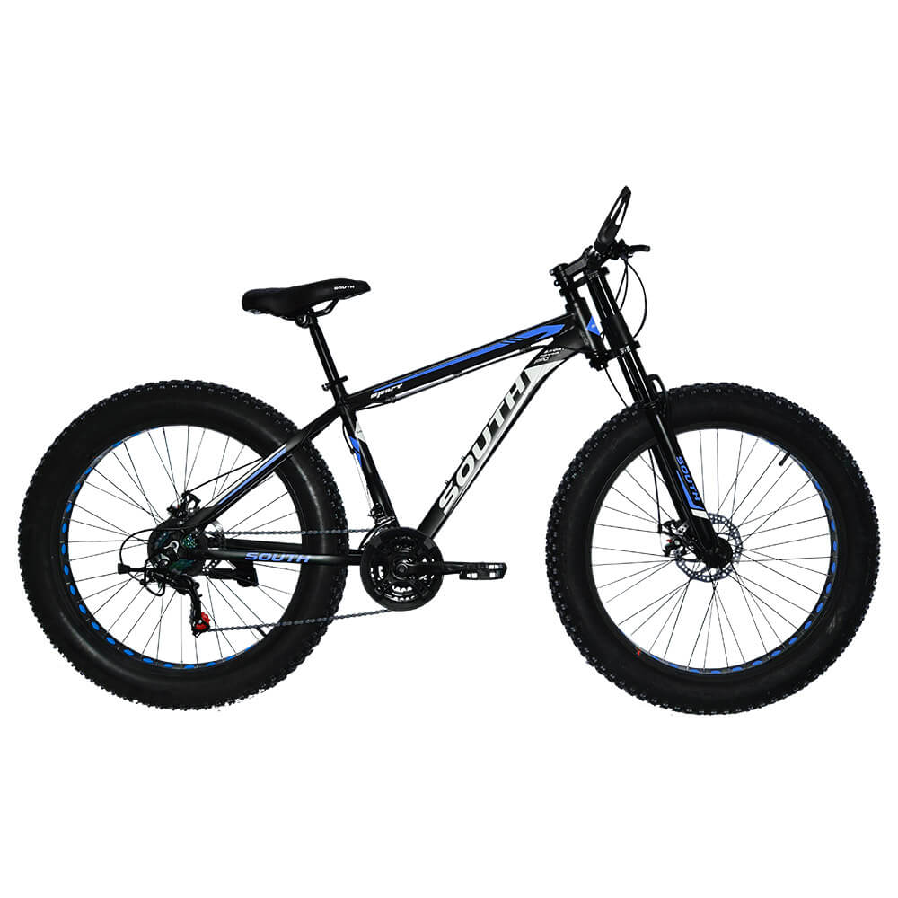 Bicicleta Aro 26 Fat 21 Velocidades Preto/Azul South Bike