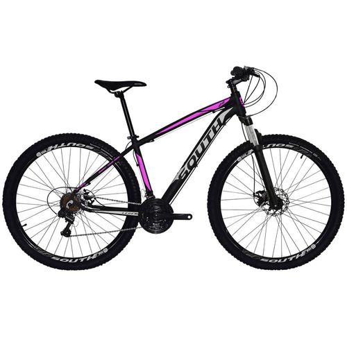 Bicicleta Aro 29 Legend 24 Velocidades Freio Hidráulico Preto/Rosa South Bike