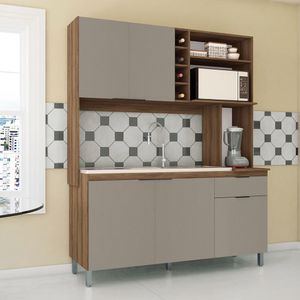 Cozinha Star Amêndoa/Niágara 4990 Móveis Sul