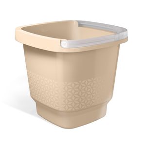 Balde Plástico com alça 12L Cappuccino UZ415 UZ Utilidades