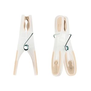 Kit Prendedores Plástico 12 peças Cappuccino UZ7017 UZ Utilidades