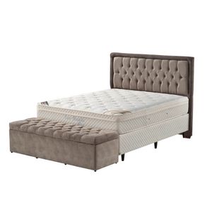 Cabeceira Beta 140 cm Bege/Marrom TEC817/816 Fuhr