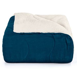 Edredom Casal Azul Flannel Prediletto