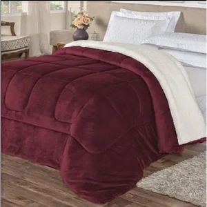 Edredom Casal Flannel Bordo Prediletto