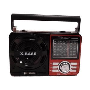 Rádio portátil 9 Faixas 5564 FS-100BT Vermelho F-Sound