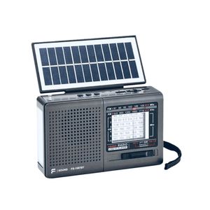 Rádio portátil Energia Solar 8 Faixas Prata FS-1587BT 5572 F-Sound