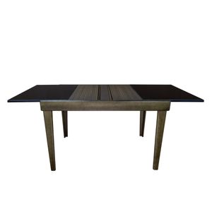 Mesa extensível Marte 180 x 80cm Preto/Chocolate MFK