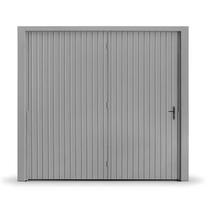 Portão Contrapeso em Chapa Pintada com Porta Auxiliar Direita 240 x 220 cm 0618LD Maxiaço
