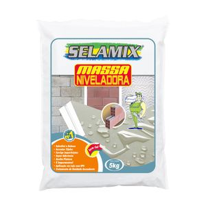 Massa Niveladora Média Branco Gelo 5kg Selamix