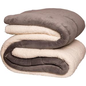 Edredom Casal Sherpa Marrom 47181 Tecebem