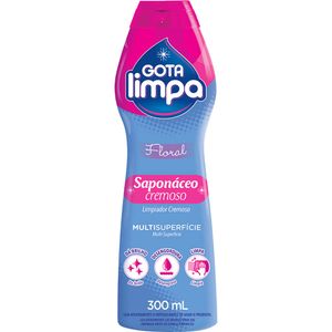 Saponáceo Cremoso Floral 300ml Gota Limpa