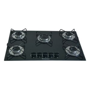 Fogão Cooktop 5 bocas Preto Ultra Chama 62 Chamalar