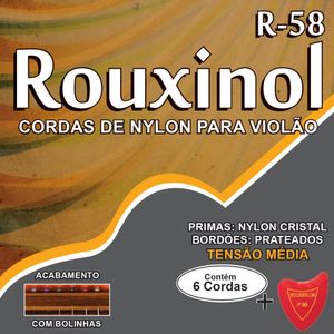 Cordas de Nylon para Violão R-58 Bolinha Rouxinol