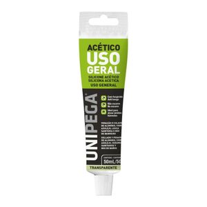 Silicone Acético Uso Geral Bisnaga 50ml Incolor Unipega