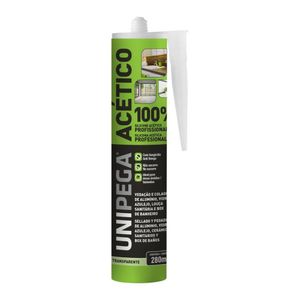 Silicone Acético Uso Geral Cartucho 280ml Incolor Unipega
