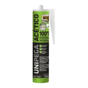 Silicone Acético Uso Geral Cartucho 280ml Preto Unipega